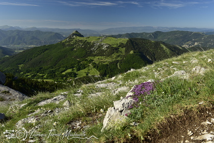 Vue depuis la randonnée panoramique, en boucle sur le plateau de Ceüse, départ depuis le village