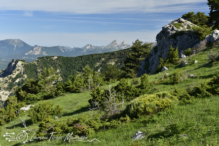 Vue depuis la randonnée panoramique, en boucle sur le plateau de Ceüse, départ depuis le village